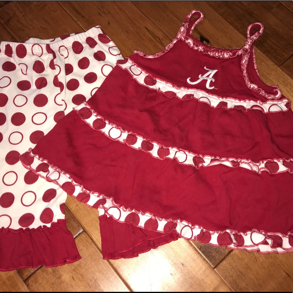 Alabama Football Ruffle Pants and Swing Top